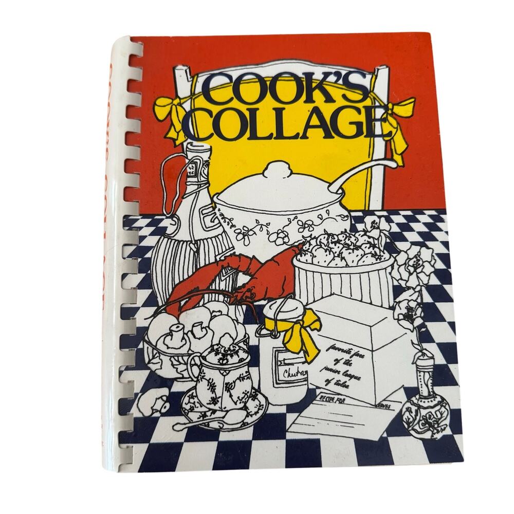 Cooks Collage Jr League of Tulsa Cookbook 1978 4th printing 1990 Spiral Bound